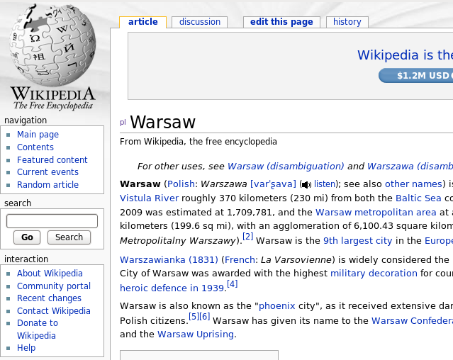 Wikipedia angielskojęzyczna: Na angielskie jedynie link interwiki do wersji polskiej